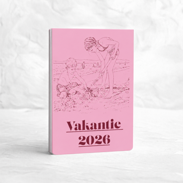 Mijnkleurboek kaartformaat in de kleur roze